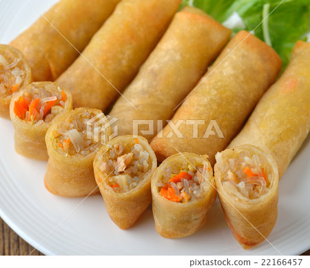 Fried Chinese Traditional Spring rolls food Fried Chinese Traditional Spring rolls food 22166457