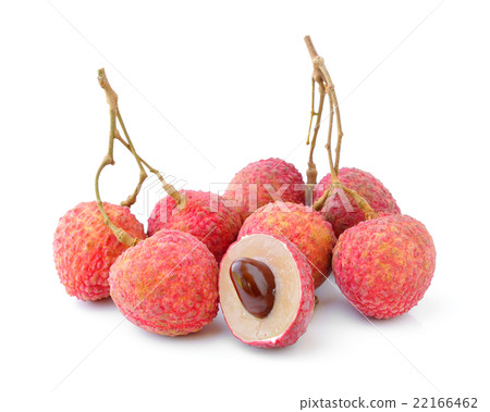 lychees isolated on white background 22166462