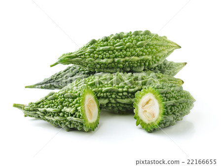 Bitter melon isolated on white background Bitter melon isolated on white background 22166655