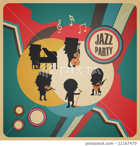 abstract jazz band poster 22167470