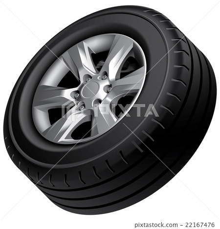 Automobile wheel isolated 22167476