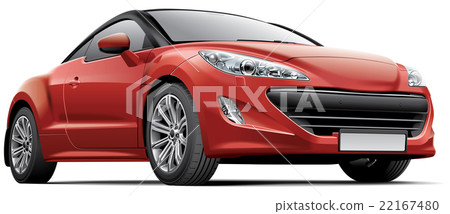 French compact sports coupe - Stock Illustration [22167480] - PIXTA
