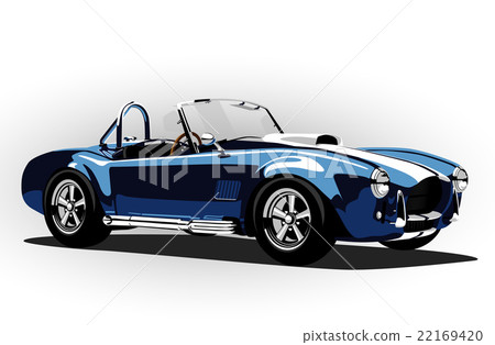 classic sport car cobra roadster blue classic sport car cobra roadster blue 22169420