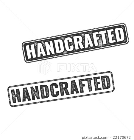 Realistic vector Handcrafted grunge rubber stamps Realistic vector Handcrafted grunge rubber stamps 22170672