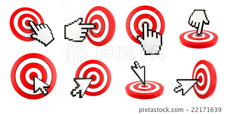 Cursor pointing and target Cursor pointing and target 22171639