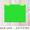 Bulletin Board with green blank sticker.  22172383