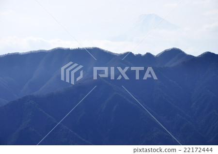 Mt. Fuji from Mt. Masayori in Okutama Mt. Fuji from Mt. Masayori in Okutama 22172444