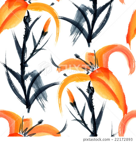 Lily. Flowers pattern. 22172893