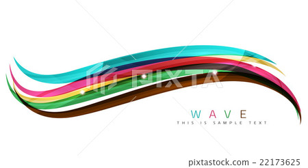 Colorful stripes wave composition, business Colorful stripes wave composition, business 22173625