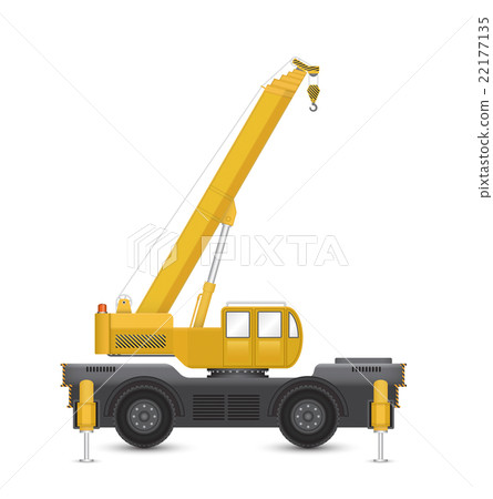 Mobile crane vector - Stock Illustration [22177135] - PIXTA