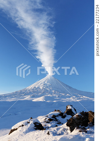 Eruption Klyuchevskoy Volcano - Kamchatka volcano Eruption Klyuchevskoy Volcano - Kamchatka volcano 22177234