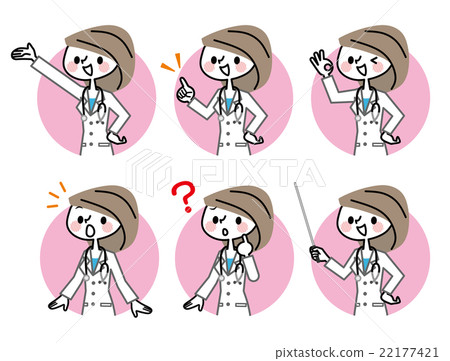 Female doctor expression icon Female doctor expression icon 22177421