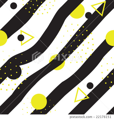 Seamless geometric pattern in retro, memphis 80s Seamless geometric pattern in retro, memphis 80s 22178151
