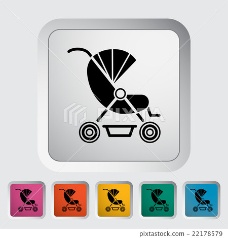 Pram flat icon Pram flat icon 22178579