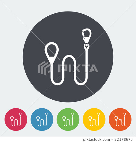 Leash flat icon 22178673