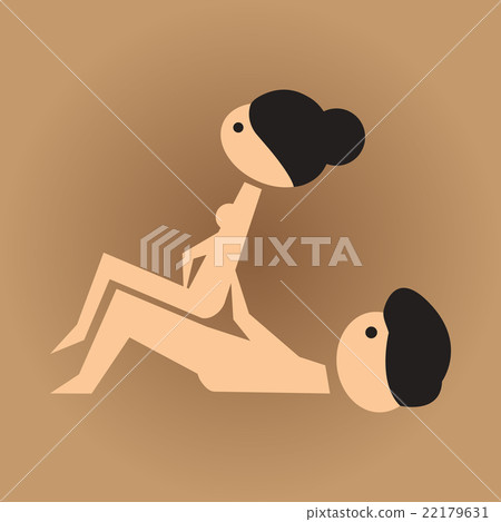 Flat web icon with shadow Kamasutra  22179631
