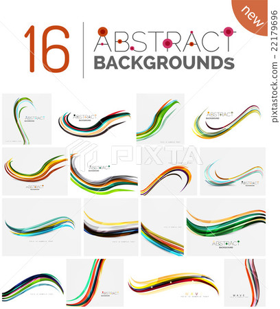 Pack of vector abstract backgrounds - Stock Illustration [22179696] - PIXTA