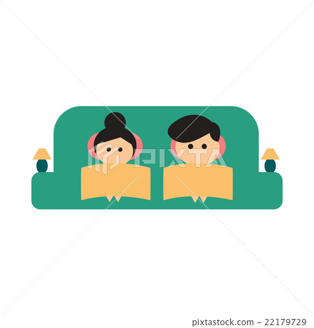 Flat web icon on white background man and woman - Stock Illustration ...