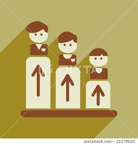 Flat web icon with long shadow people schedule - Stock Illustration ...