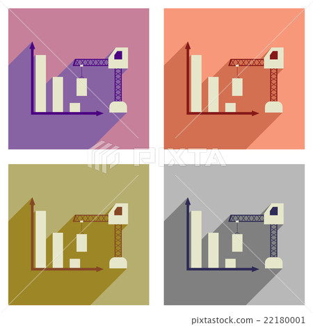 Concept of flat icons with long shadow - Stock Illustration [22180001 ...