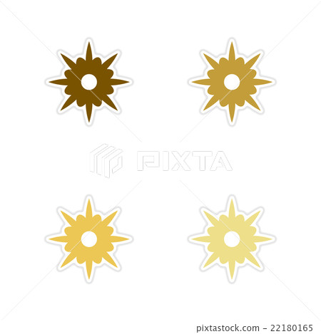 Concept of paper stickers on white background 22180165