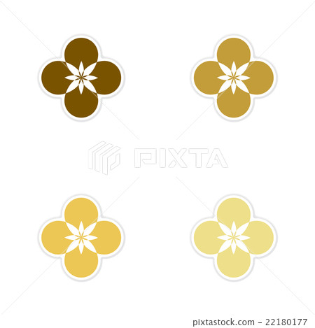 Concept of paper stickers on white background Concept of paper stickers on white background 22180177