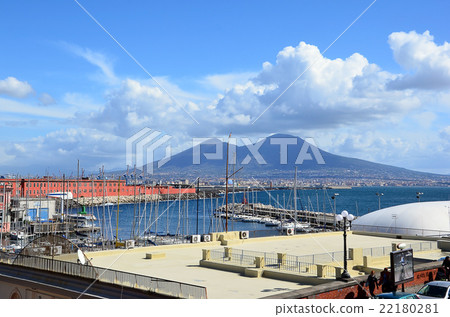 landscape Naples city harbor and Vesuvius volcano landscape Naples city harbor and Vesuvius volcano 22180281