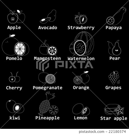 Fruits icons by hand drawn 22180374