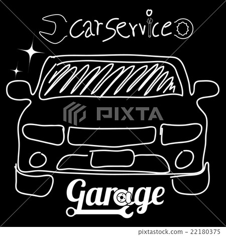 garage service hand drawn garage service hand drawn 22180375