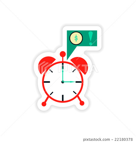 stylish sticker on paper alarm clock money stylish sticker on paper alarm clock money 22180378