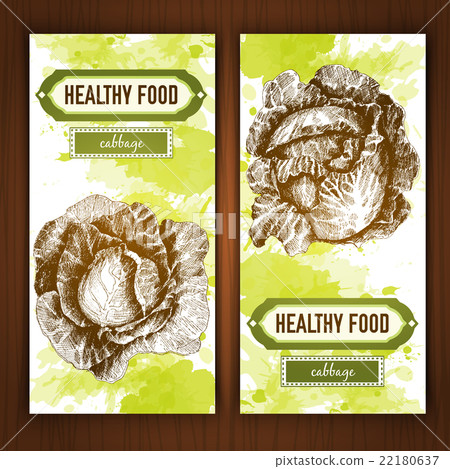 Banners with graphic cabbage Banners with graphic cabbage 22180637