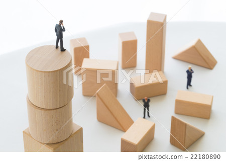 A businessman looking down from a high place A businessman looking down from a high place 22180890