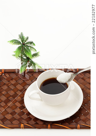Coconut oil and coffee tropical image 22182977