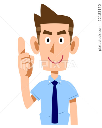 Short-sleeved shirt businessman explaining the point 22183150