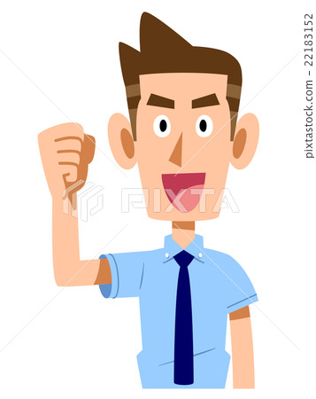 A healthy short-sleeved shirt businessman 22183152