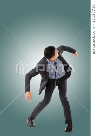 Struggle pose of Asian business man 22183710