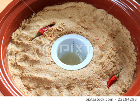 Drain of rice bran pickles Drain of rice bran pickles 22184288