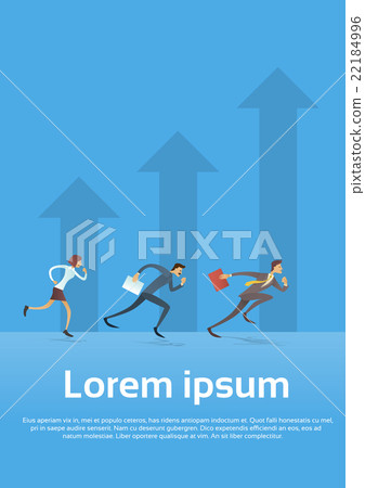 Business People Group Run Team Leader Arrow Business People Group Run Team Leader Arrow 22184996