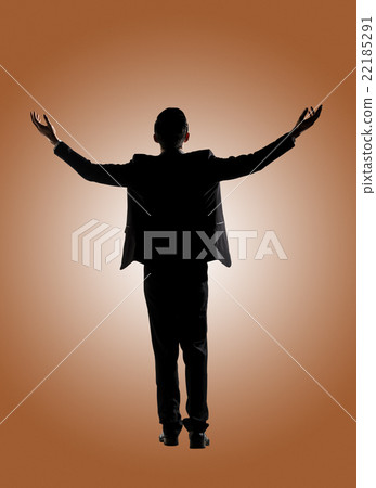 Silhouette of Asian businessman 22185291