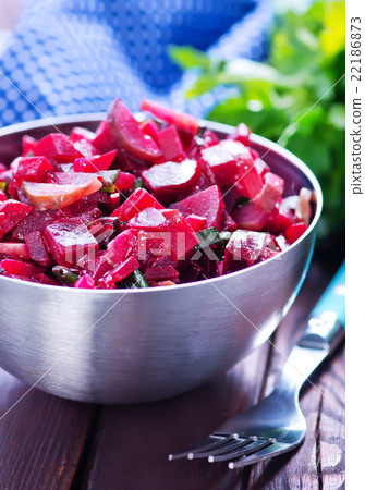 salad with boiled beet 22186873