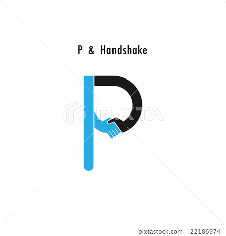 Creative p- letter icon abstract logo design Vector Image