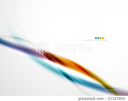 Rainbow color glossy silk elegant wave 22187804