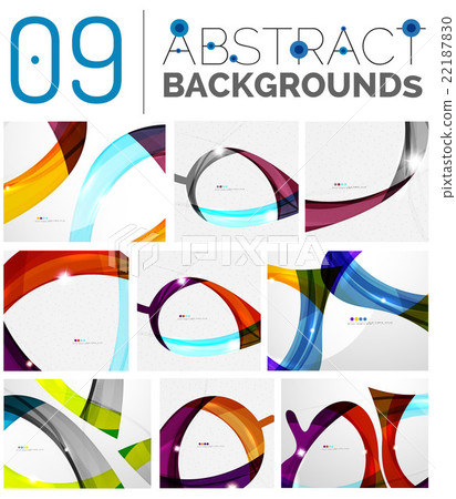 Pack of vector abstract backgrounds - Stock Illustration [22187830] - PIXTA
