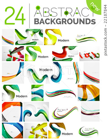 Pack of vector abstract backgrounds - Stock Illustration [22187844] - PIXTA