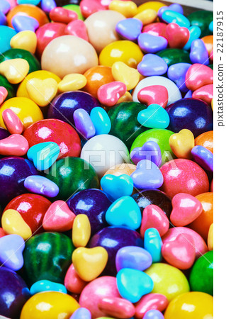 multicolored candy and chewing gum background 22187915