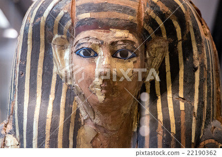 egyptian sarcophagus detail close up 22190362