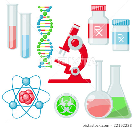 Trendy science icons on white Trendy science icons on white 22192228