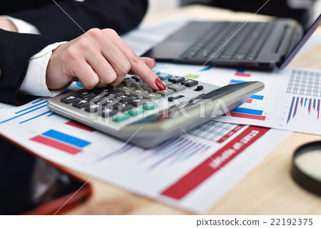 woman considers profit woman considers profit 22192375