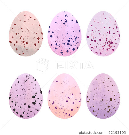 Watercolor Easter eggs set. Watercolor Easter eggs set. 22193103