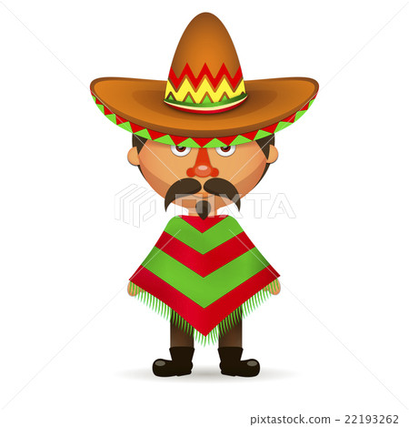 Mexican in a sombrero - Stock Illustration [22193262] - PIXTA